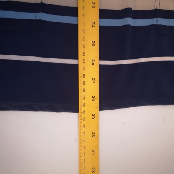 Venus Ladies White, Blue, & Tan Striped Size Small Straight Fit Beach Coverup - Picture 10 of 10